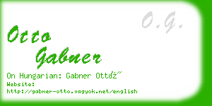 otto gabner business card